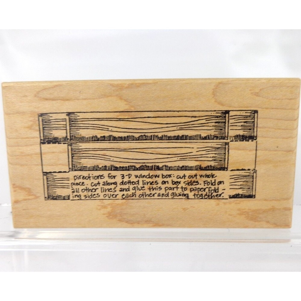 Vintage Stampourri 3D Window Box by Lisa Hindsley Wood Mounted Rubber Stamp 2001